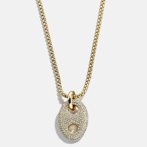 Mariners Link gold plated pave necklace NWT major bling Gucci style statement